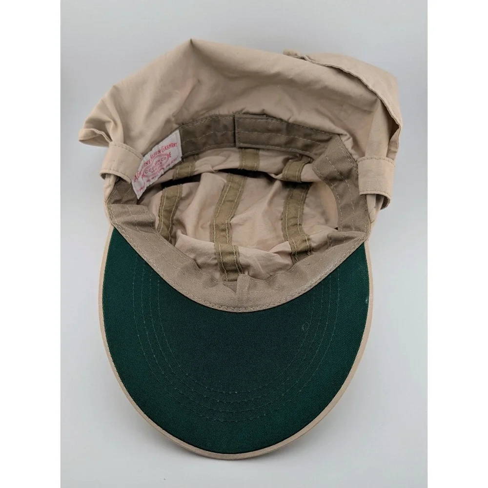Vintage Filson Fishing Long Brim Hat Cap Made In USA Safari Sun Flap Beige